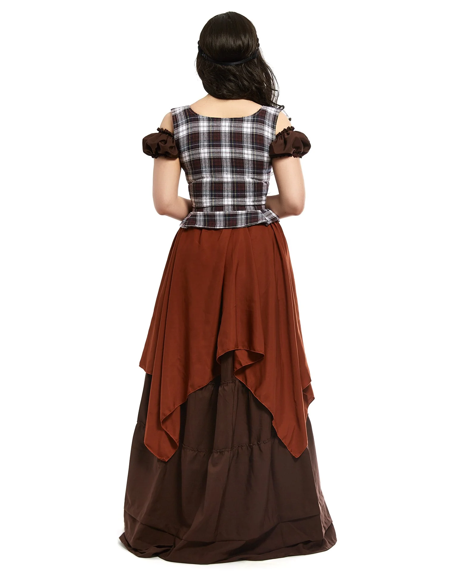Tartan Renaissance Faire Scottish Highland 3 Piece Women's Costume Fantasy Cosplay Autumn Harvest Reminisce Brand - Image 4