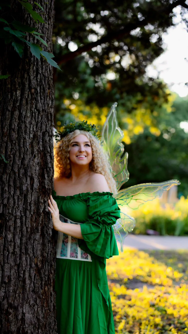 Green Fairy of the Garden Fantasy Faire Corset Costume - Image 3
