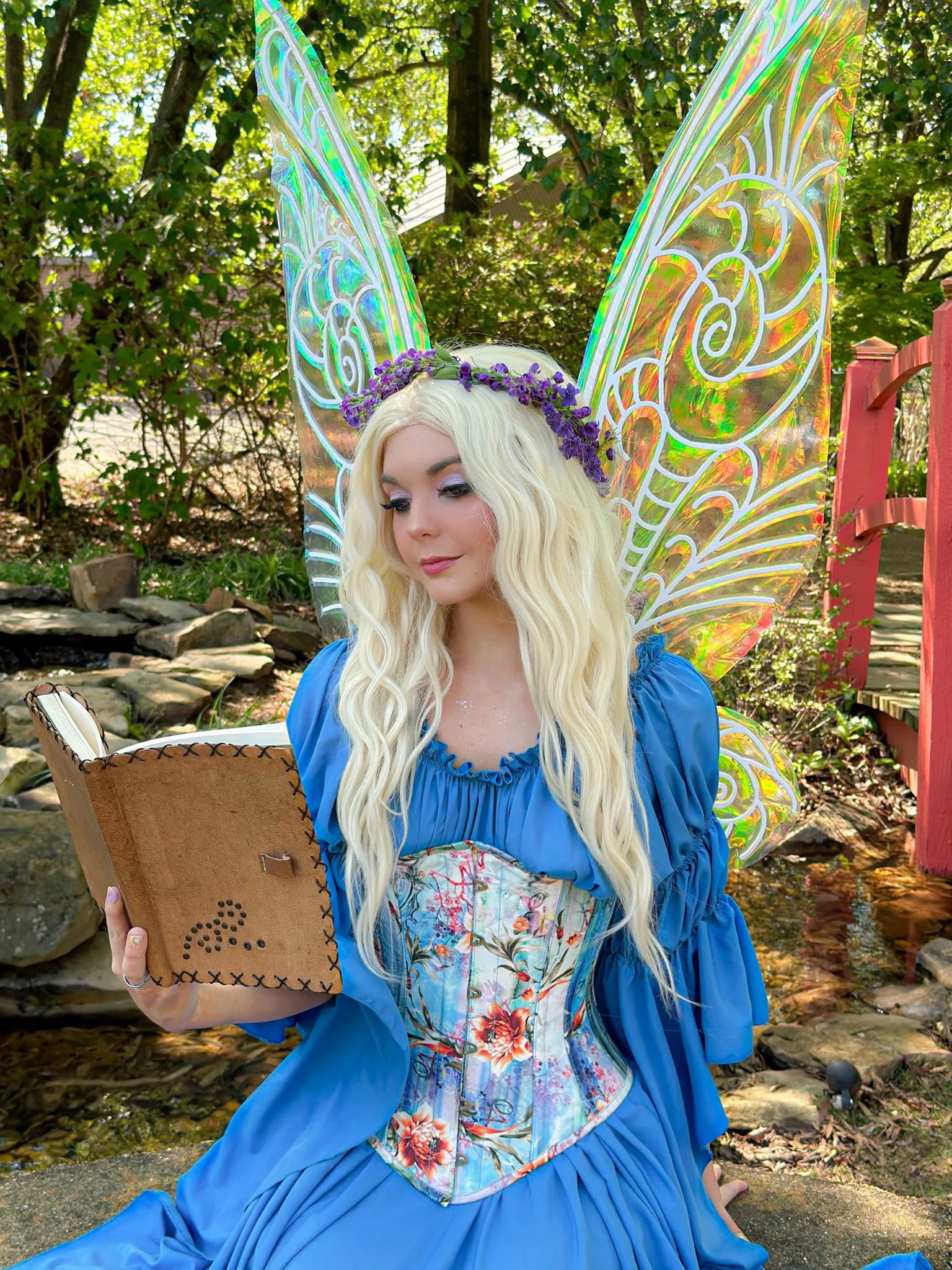 Pixie Fairy Women’s Renaissance Costume - 2Pc. Chemise/Underbust Corset - Medieval Fantasy Cosplay - “Midsummer Night Dream" Reminisce Brand - Image 3