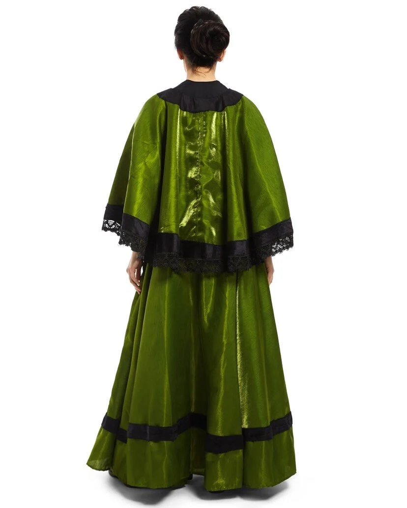 Civil War - Historical Reenactment - Dickens - Victorian Women Costume - Fantasy Cosplay Organza Skirt Cape & Sash - Reminisce Brand - Image 8