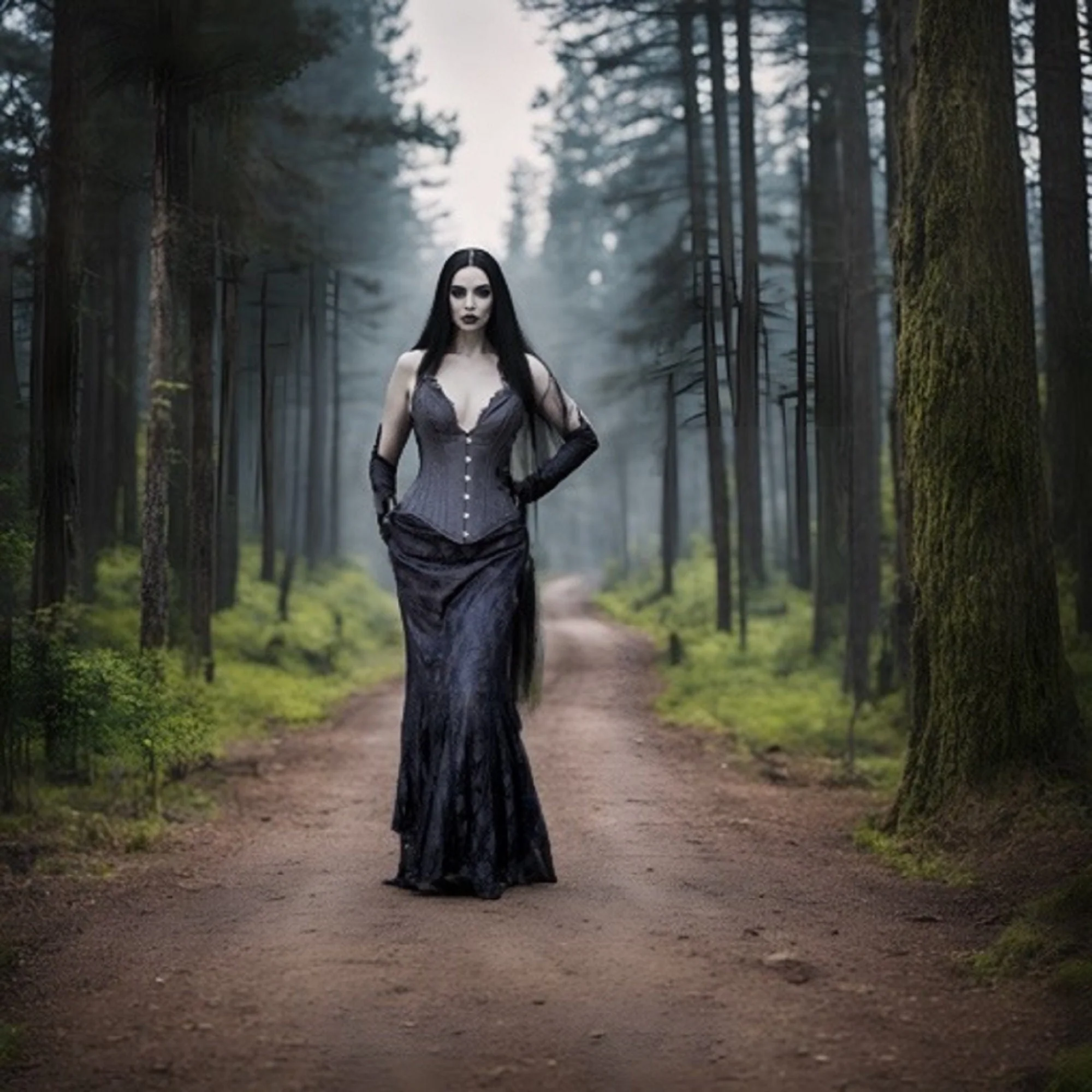 Dark Angel Victorian Gothic Dark Elegance Skirt and Stays Corset 2 Piece Costume. Morticia Fantasy Cosplay Dress. Reminisce Brand. - Image 3