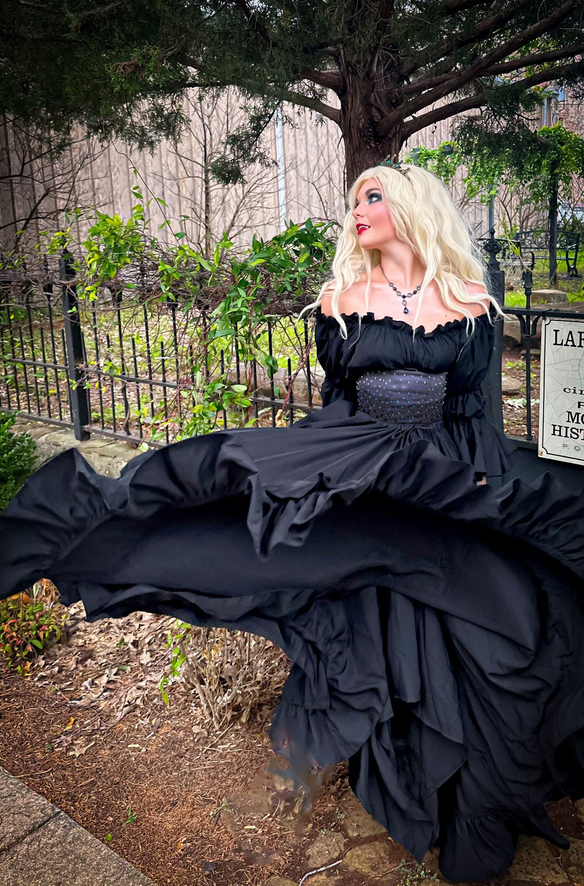 Dark Gothic Underbust Stays Corset & 2 Pc Costume - Vampiress Fantasy Cosplay - Rennaissance Dress - The Belladonna - Reminisce Brand - Image 3
