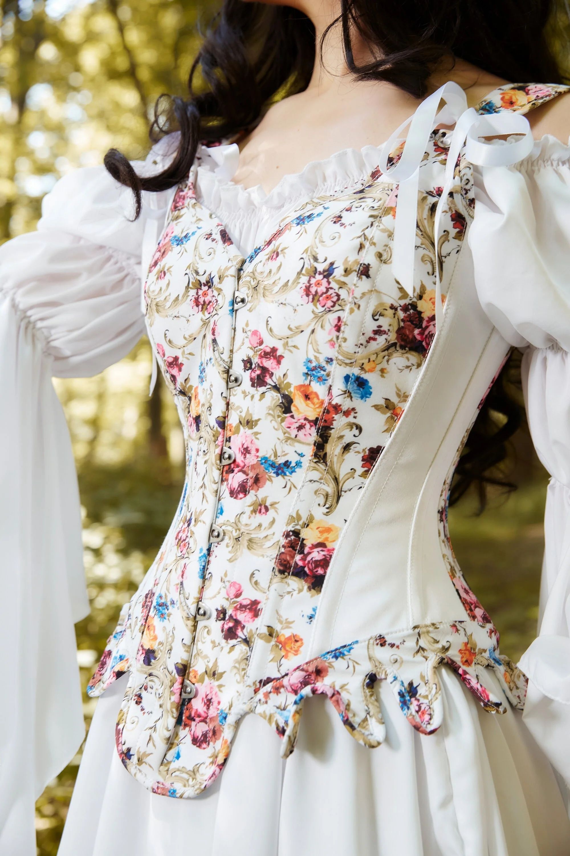 Women Renaissance Wedding Corset Stays & 3Pc Dress Costume - Ren Faire - Medieval Fantasy Cosplay - The “Summer Fantasy” Reminisce Brand - Image 3