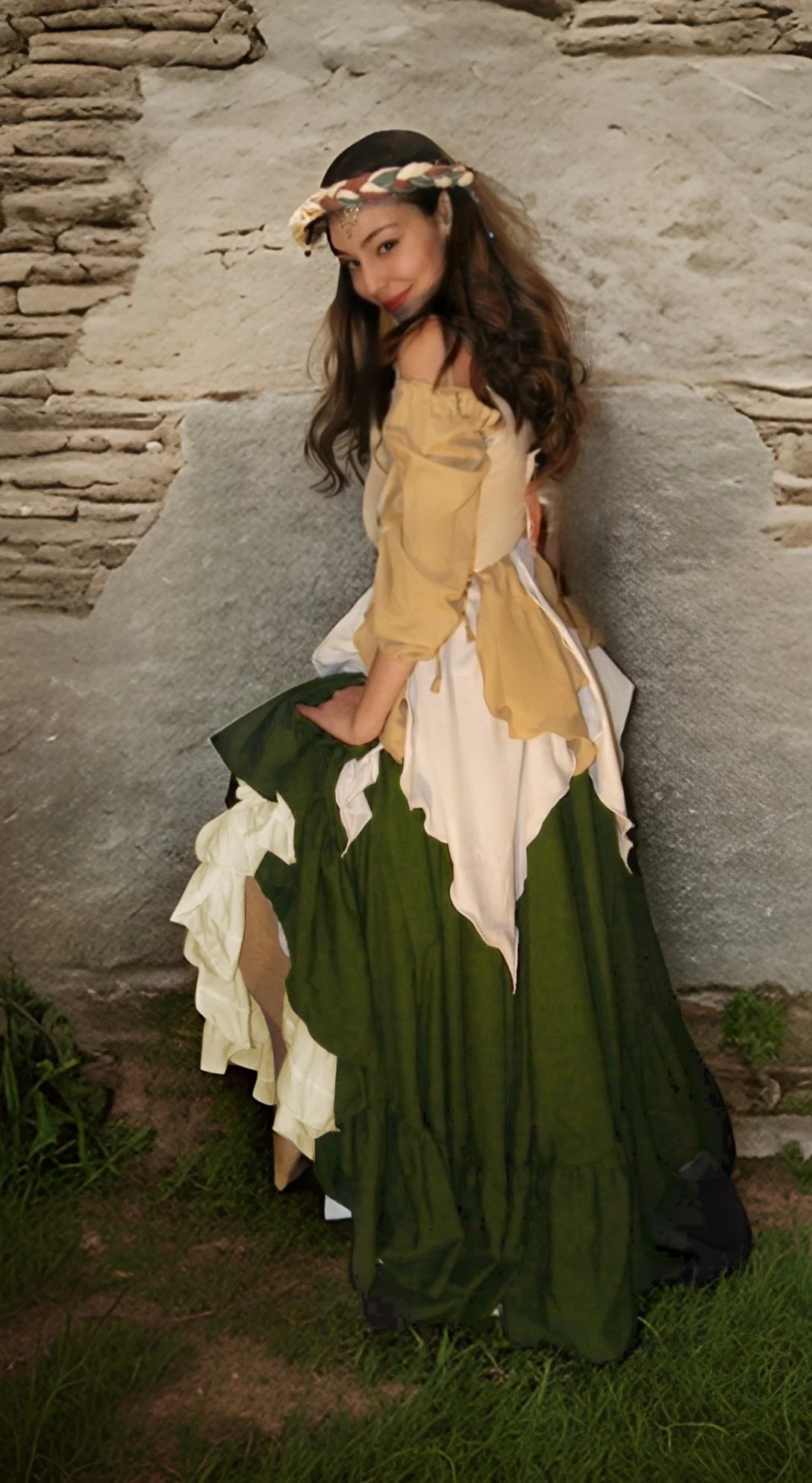 Renaissance Woman 5 Piece Costume - Renn Fair Peasant Dress - Fantasy Costume - Fairy Elven Cosplay - "The Milkmaid " - Image 3