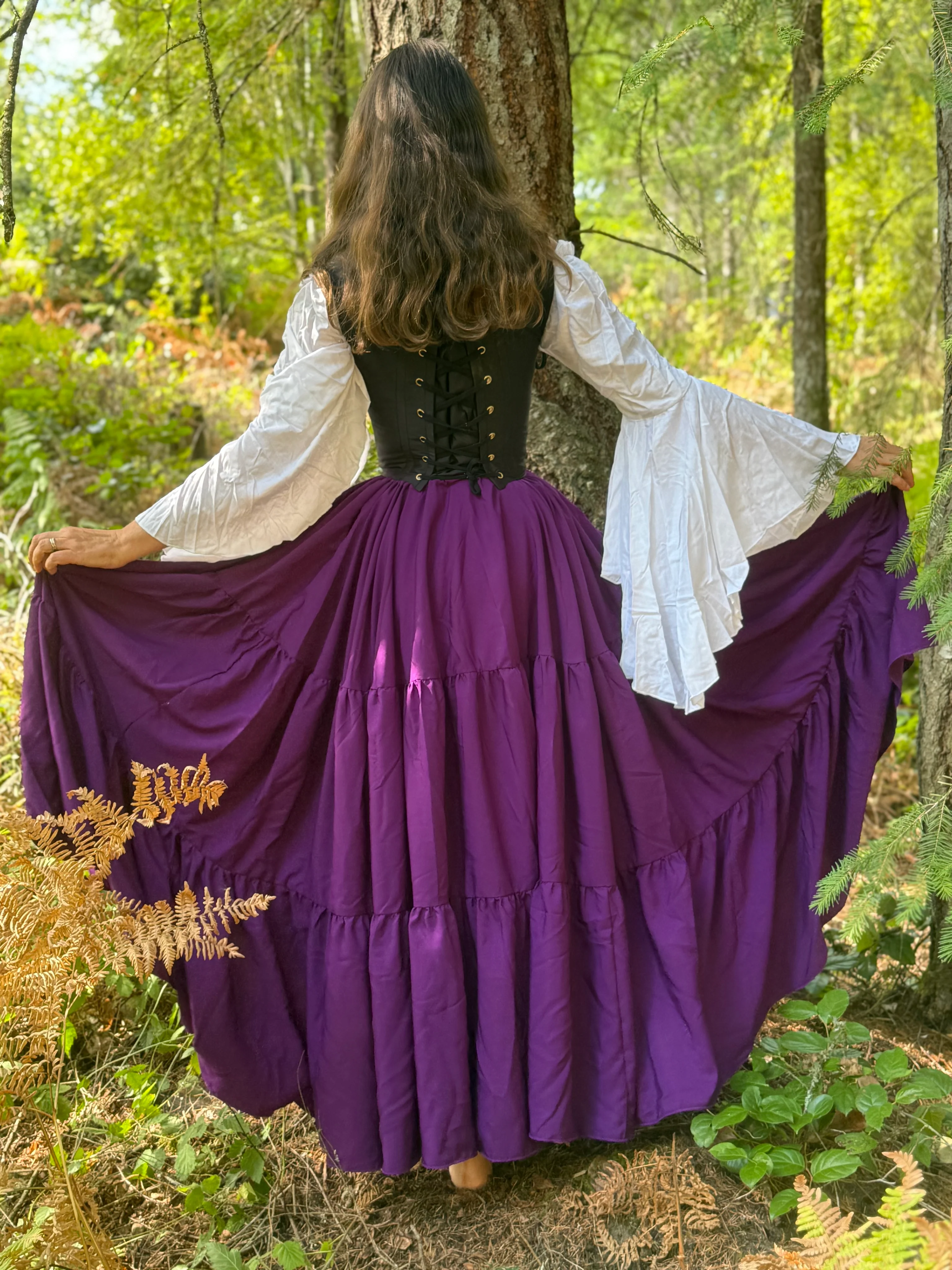 The Virginia  Renaissance Fair 3-piece Dress Women Fantasy Medieval Cosplay Maiden Costume - Corset Bodice - Image 4